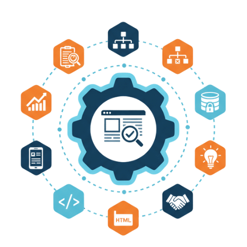 SEO-Friendly Web Development Icon